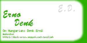 erno denk business card